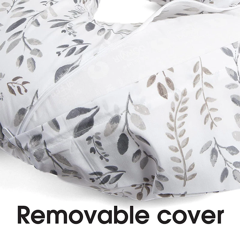 Boppy® Nursing Pillow | Gray Taupe Leaves 4 Boppy® Nursing Pillow | Gray Taupe Leaves - Imagen 4