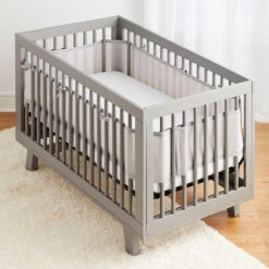 BreathableBaby Mesh Crib Liner | Gray