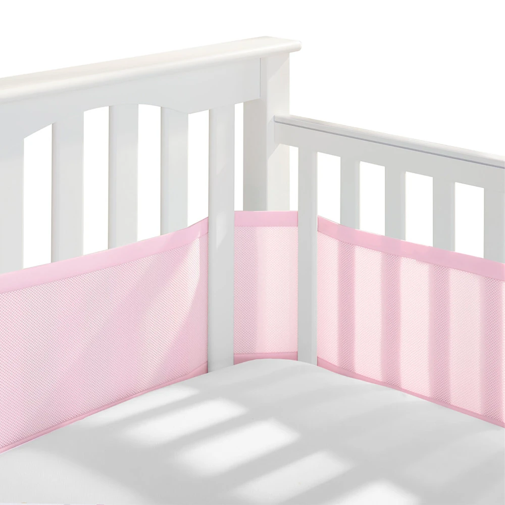 BreathableBaby Mesh Crib Liner | Pink 2 BreathableBaby Mesh Crib Liner | Pink - Imagen 2