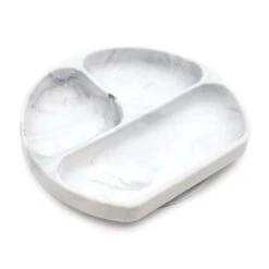 Bumkins Silicone Grip Dish | Marble