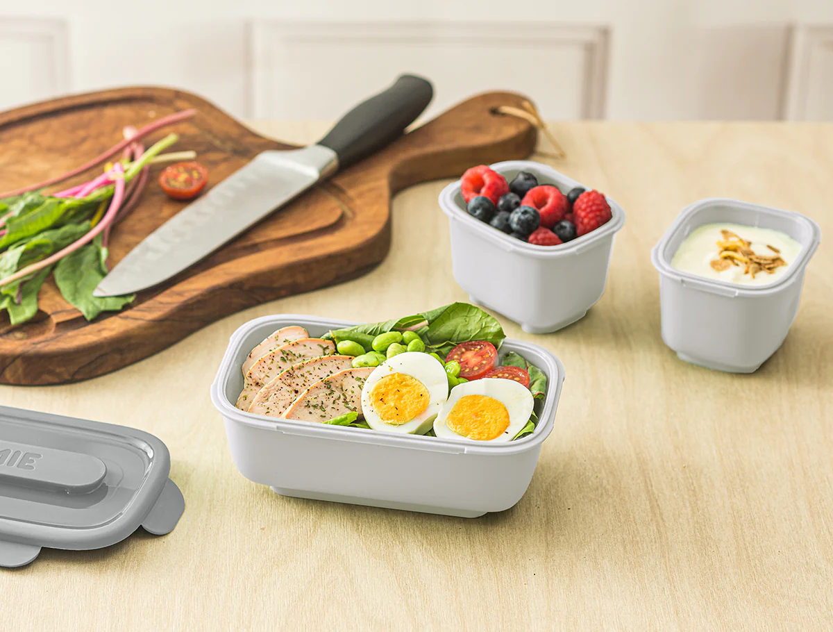 OmieGo Bento Bio Box 3pc | Stone 4 OmieGo Bento Bio Box 3pc | Stone - Imagen 4