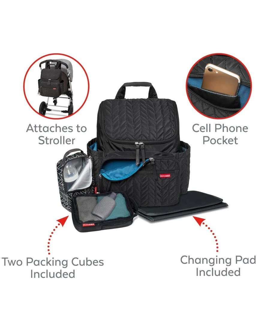 SkipHop Forma Backpack Black 4 SkipHop Forma Backpack Black - Imagen 4