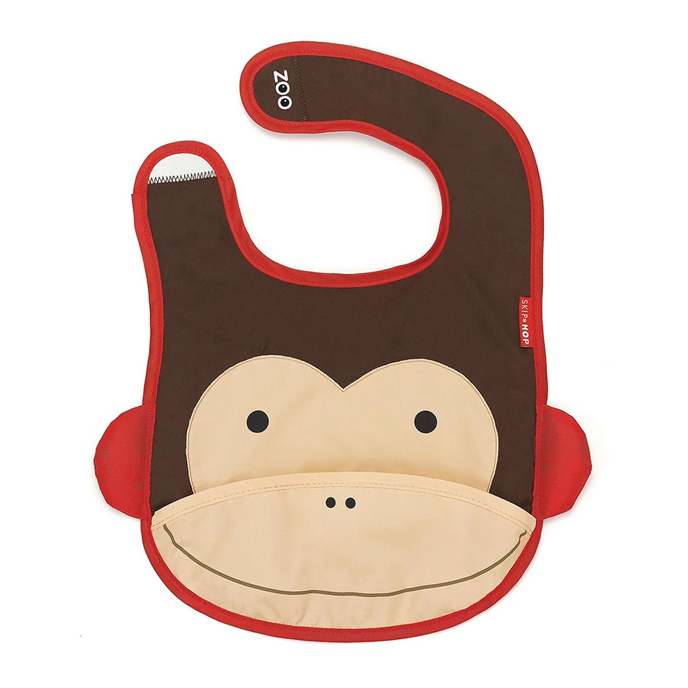 SkipHop Zoo Tuck-Away Bib | Monkey 1 SkipHop Zoo Tuck-Away Bib | Monkey