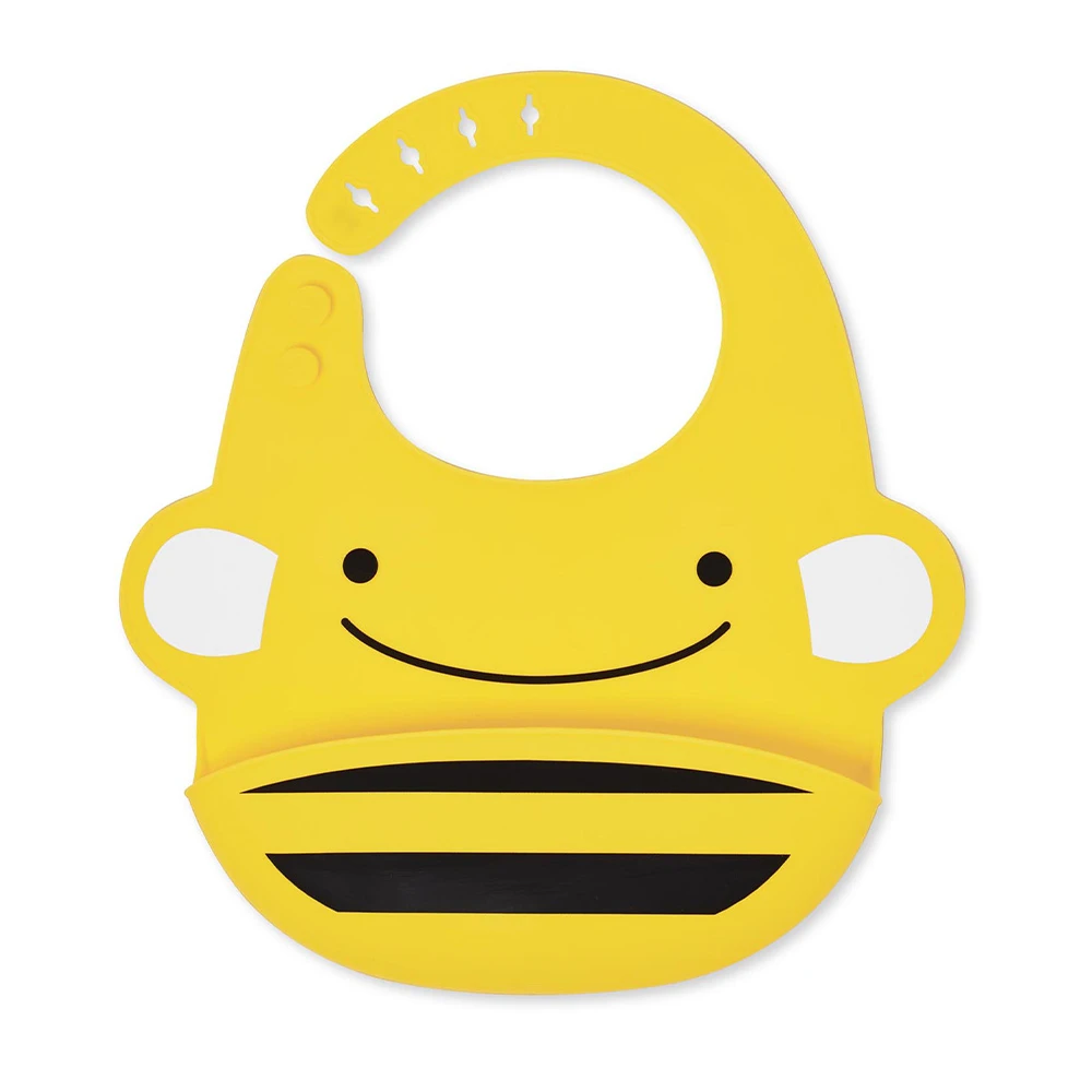 SkipHop Zoo Silicone Bib | Bee 1 SkipHop Zoo Silicone Bib | Bee
