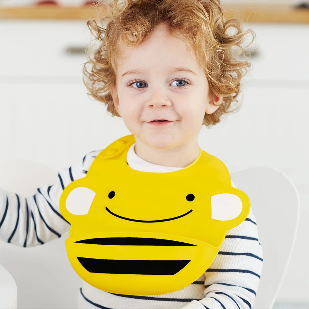 SkipHop Zoo Silicone Bib | Bee 2 SkipHop Zoo Silicone Bib | Bee - Imagen 2