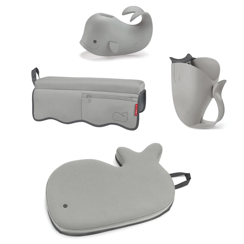 SkipHop Moby Bathtime Essentials Kit | Grey 1 SkipHop Moby Bathtime Essentials Kit | Grey