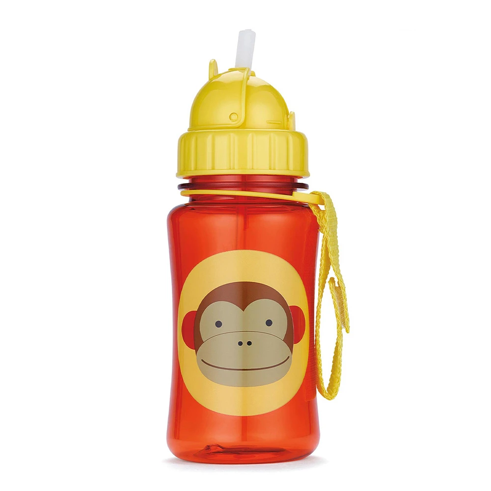 SkipHop Zoo Straw Bottle 12oz | Monkey 2 SkipHop Zoo Straw Bottle 12oz | Monkey - Imagen 2