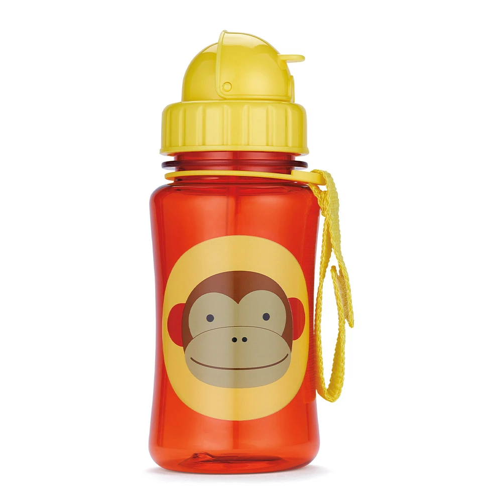 SkipHop Zoo Straw Bottle 12oz | Monkey 1 SkipHop Zoo Straw Bottle 12oz | Monkey