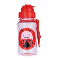 SkipHop Zoo Straw Bottle 12oz | Ladybug