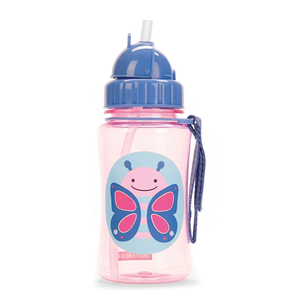 SkipHop Zoo Straw Bottle 12oz | Butterfly 2 SkipHop Zoo Straw Bottle 12oz | Butterfly - Imagen 2