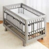 BreathableBaby Deluxe Mesh Crib Liner | White Charcoal