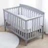 BreathableBaby Deluxe Mesh Crib Liner | White Clouds
