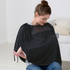SkipHop Grab & Go Nursing Scarf | Black Heather 12 SkipHop Grab & Go Nursing Scarf | Black Heather -Productos Para Bebes Tienda 274100 2