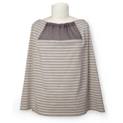 SkipHop Grab & Go Nursing Scarf | Grey Stripe