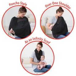 SkipHop Grab & Go Nursing Scarf | Black Heather 15 SkipHop Grab & Go Nursing Scarf | Black Heather -Productos Para Bebes Tienda 274102 2