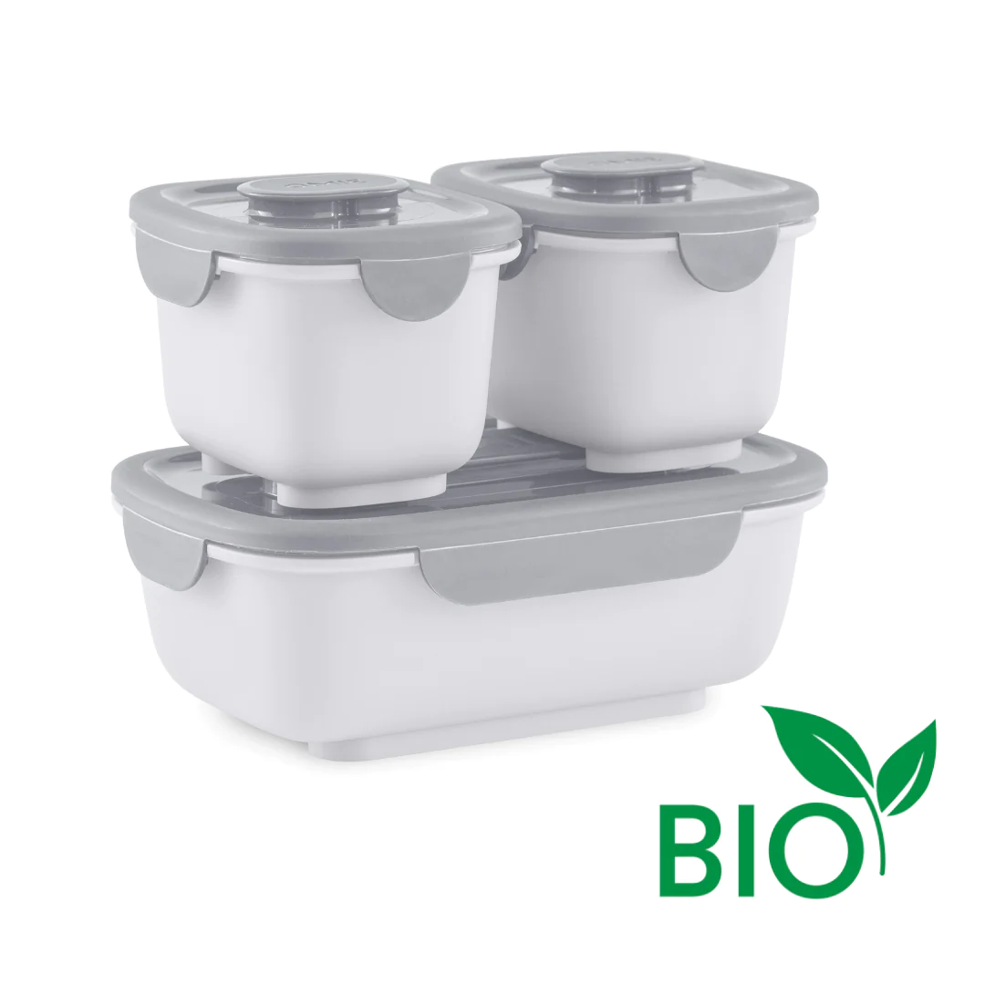 OmieGo Bento Bio Box 3pc | Stone 1 OmieGo Bento Bio Box 3pc | Stone
