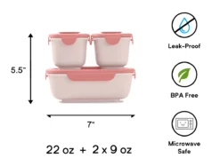 OmieGo Bento Bio Box 3pc | Coral -Productos Para Bebes Tienda 3 19335813 078d 48a3 8bfc 0961f44151d1.jpg