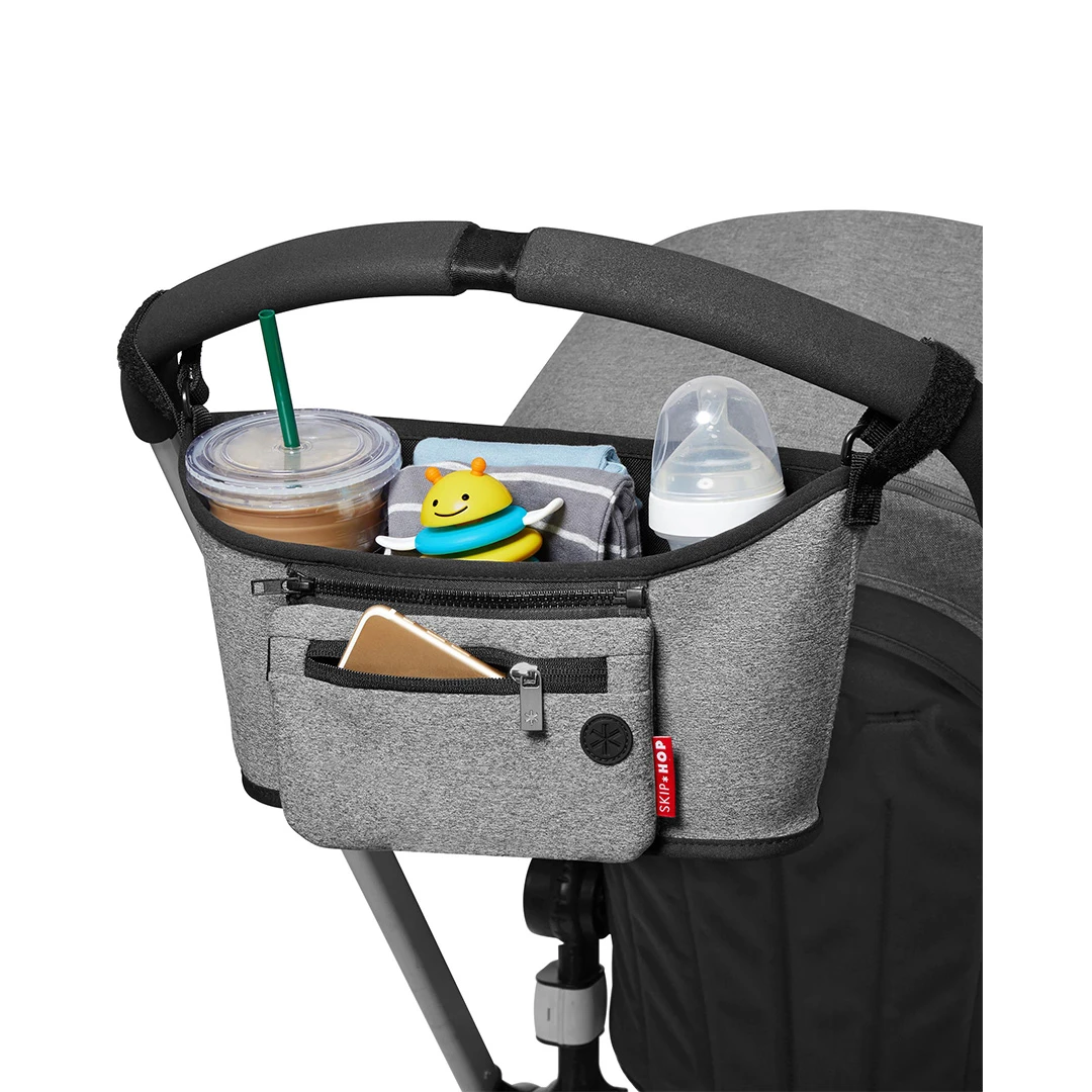 SkipHop Grab & Go Stroller Organizer | Heather Grey 2 SkipHop Grab & Go Stroller Organizer | Heather Grey - Imagen 2