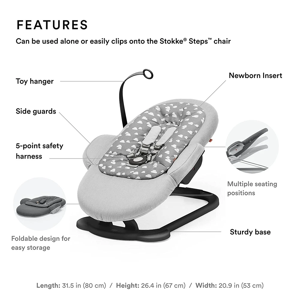 Stokke Steps Bouncer | Grey Clouds 2 Stokke Steps Bouncer | Grey Clouds - Imagen 2