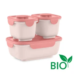 OmieGo Bento Bio Box 3pc | Coral