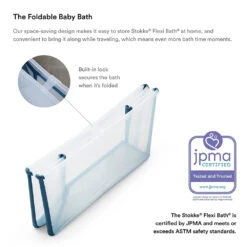 Stokke Flexi Bath Tub | Transparent Blue -Productos Para Bebes Tienda 531404 3