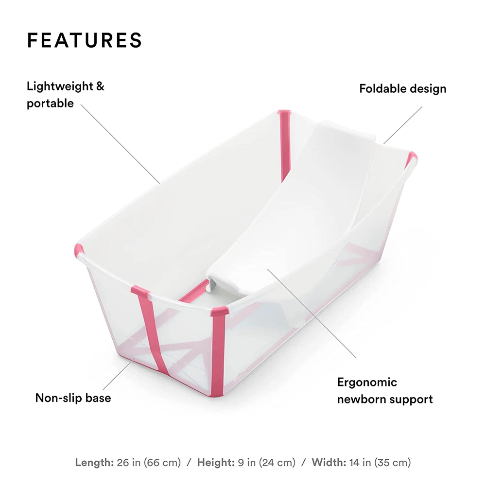 Stokke Flexi Bath Bundle | Transparent Pink 2 Stokke Flexi Bath Bundle | Transparent Pink - Imagen 2