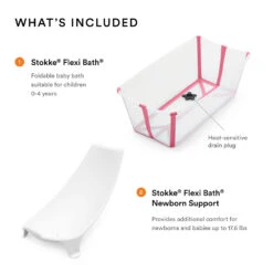 Stokke Flexi Bath Bundle | Transparent Pink 12 Stokke Flexi Bath Bundle | Transparent Pink -Productos Para Bebes Tienda 531603 2