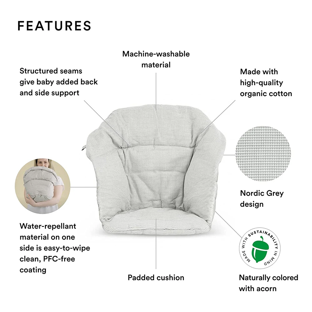Stokke Clikk Cushion | Nordic Grey 2 Stokke Clikk Cushion | Nordic Grey - Imagen 2