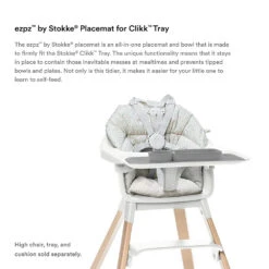 Ezpz Placemat For Stokke® Clikk | Soft Grey -Productos Para Bebes Tienda 559401 3