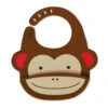 SkipHop Zoo Silicone Bib | Monkey