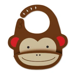 SkipHop Zoo Silicone Bib | Monkey