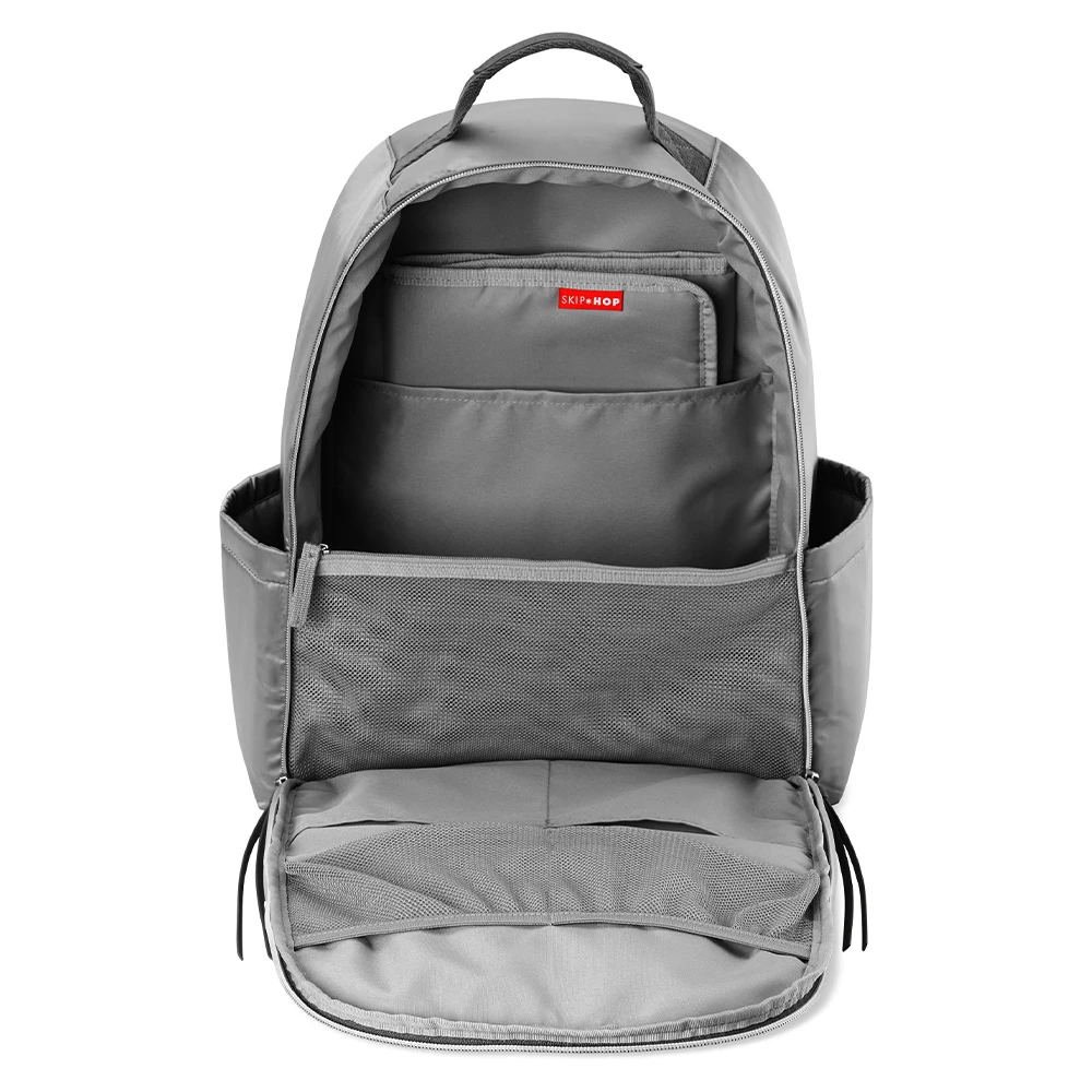 SkipHop Skyler Backpack | Shiny Grey 3 SkipHop Skyler Backpack | Shiny Grey - Imagen 3