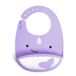 SkipHop Zoo Silicone Bib | Narwhal