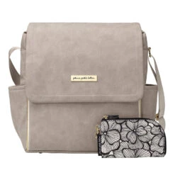 Petunia Boxy Backpack | Grey Matte Leatherette