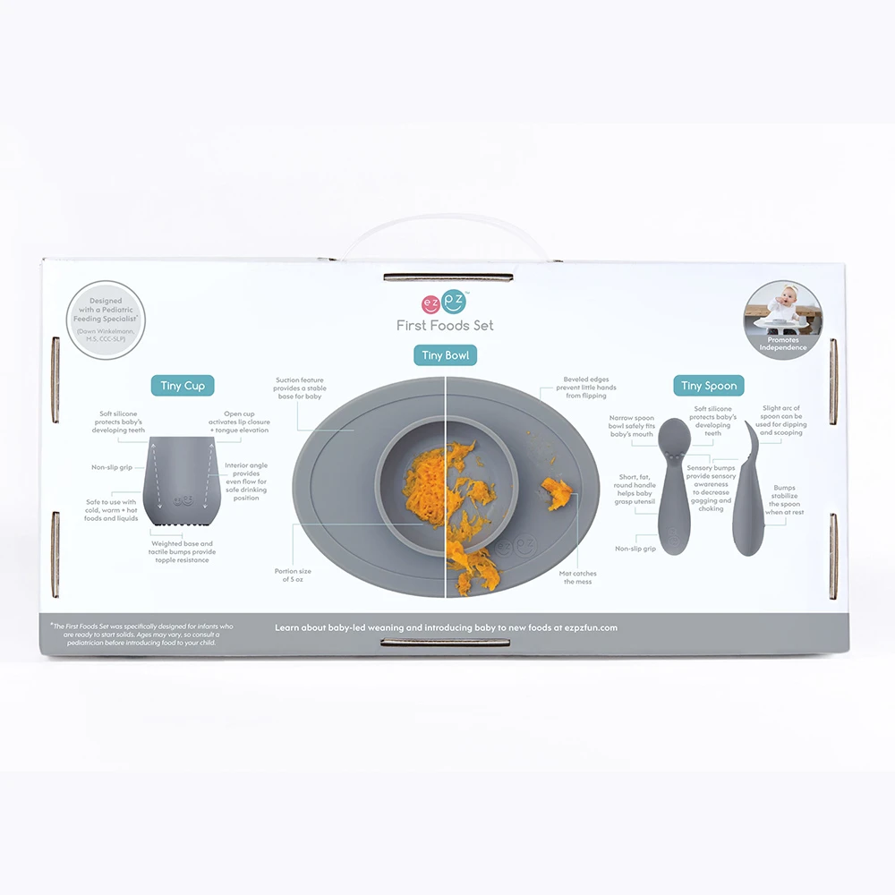 Ezpz First Food Set | Grey 3 Ezpz First Food Set | Grey - Imagen 3