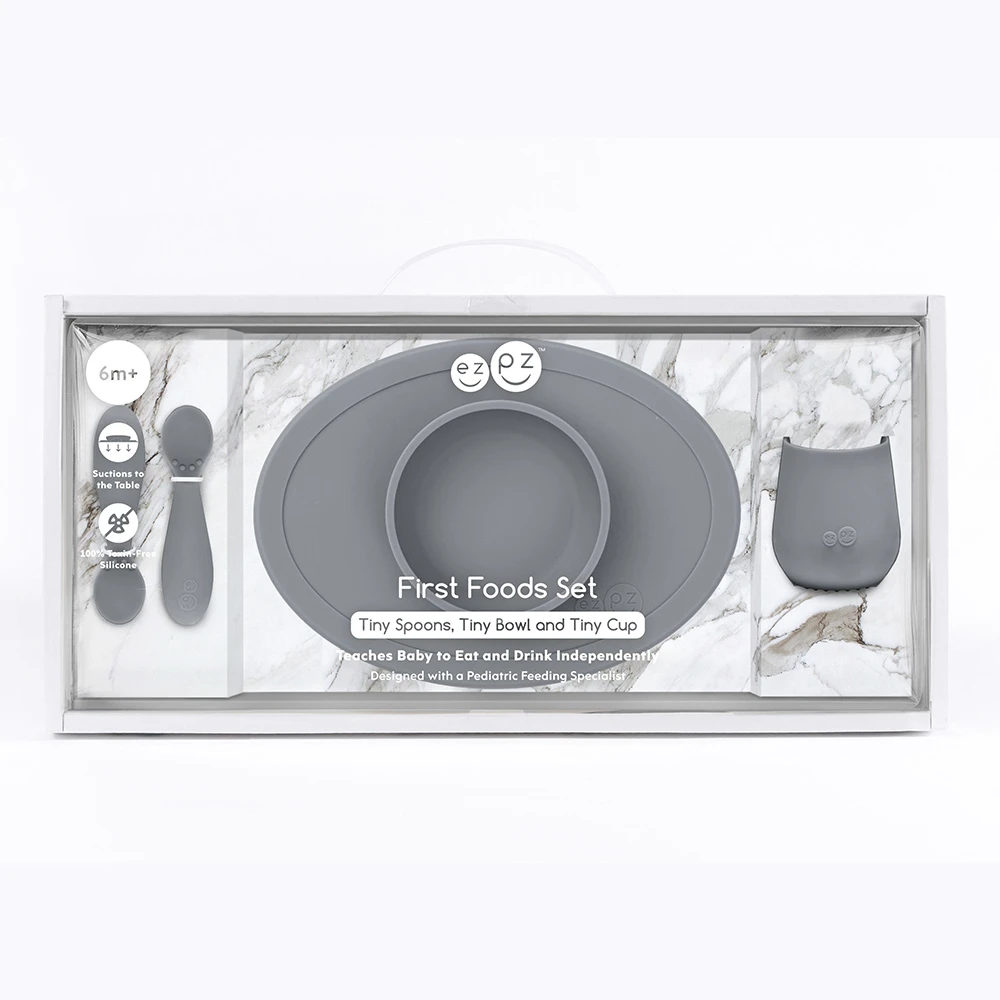Ezpz First Food Set | Grey 2 Ezpz First Food Set | Grey - Imagen 2