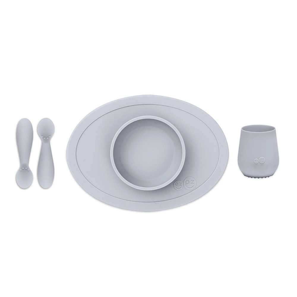 Ezpz First Food Set | Pewter 1 Ezpz First Food Set | Pewter