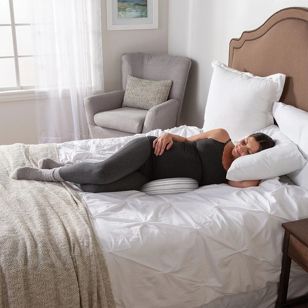 Boppy® Pregnancy Wedge | Grey Modern Stripes 1 Boppy® Pregnancy Wedge | Grey Modern Stripes