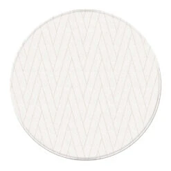 Parklon PureSoft Round Mat | Herringbone/Macaroon