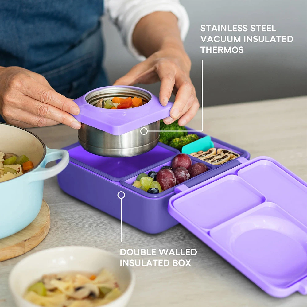 OmieBox Insulated Bento Box | Purple Plum 4 OmieBox Insulated Bento Box | Purple Plum - Imagen 4