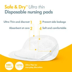 Medela Safe & Dry™ Nursing Pads, 30ct -Productos Para Bebes Tienda Safe Dry Thin Disp Pads ALT7