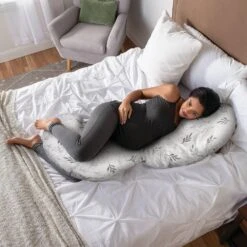 Boppy® Total Body Pillow | Grey Scattered Leaves